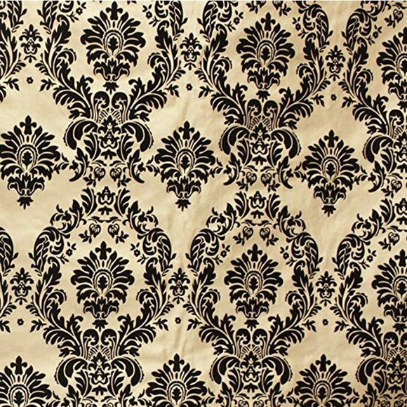 Velvet Damask Polyester Taffeta Fabric, All Colors - Picture 6 of 16